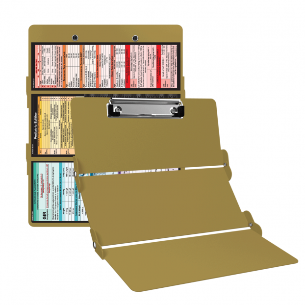 WhiteCoat Clipboard® Trifold - Tactical Brown Pediatric Infant Edition